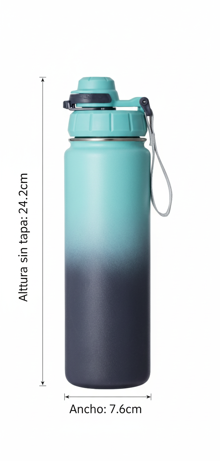 👉 Kainatu – Botella térmica 540ml/720ml   | Doble tapas. mantiene frío 24 h y caliente 12 h