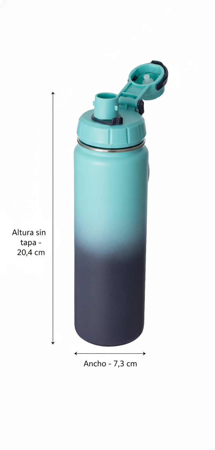 👉 Kainatu – Botella térmica 540ml/720ml   | Doble tapas. mantiene frío 24 h y caliente 12 h