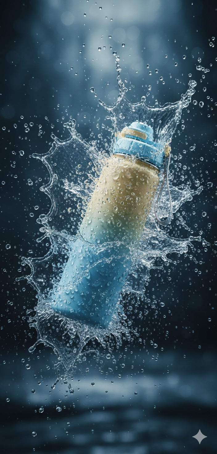 Kainatu Botella Térmica con Doble Tapa – 540 ml / 720 ml | Diseño degradado azul y amarillo