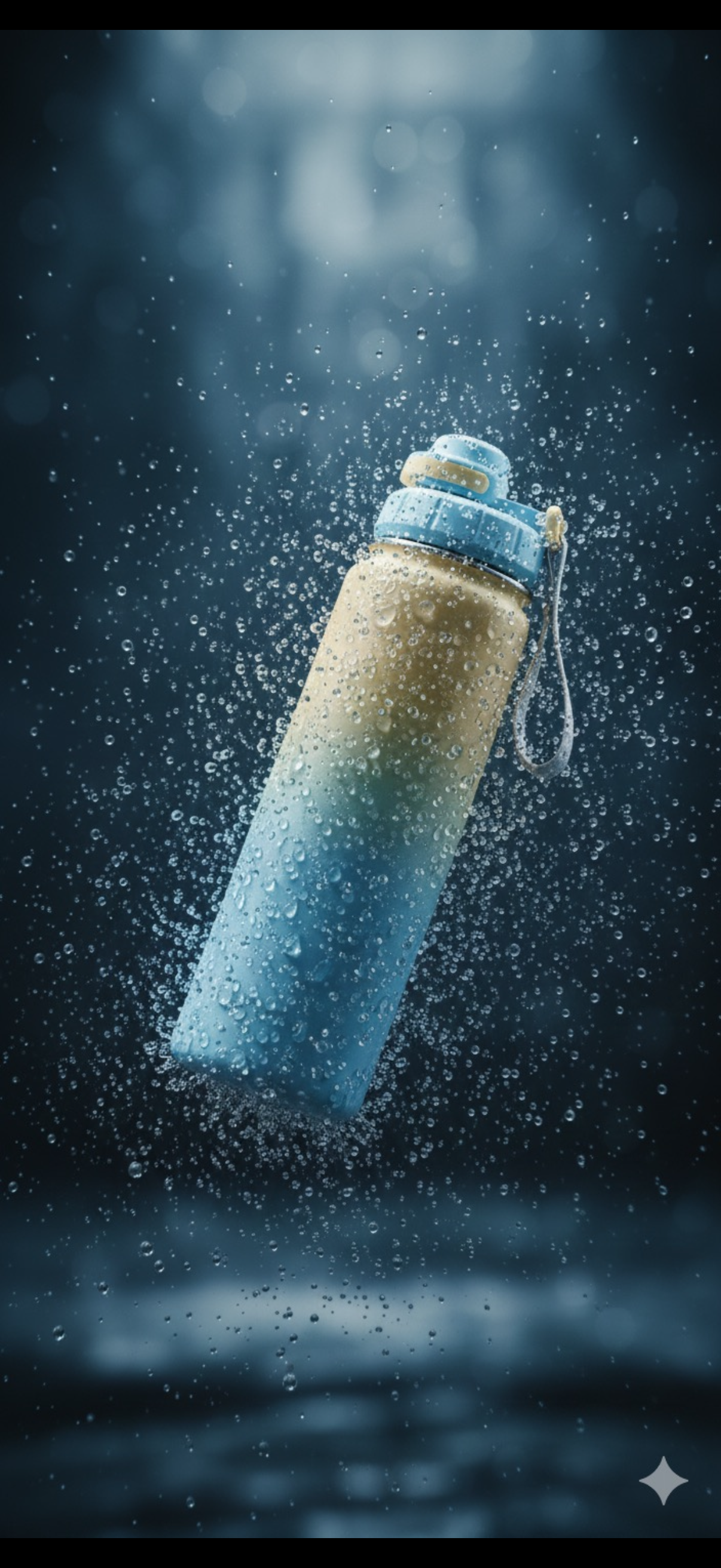 Kainatu Botella Térmica con Doble Tapa – 540 ml / 720 ml | Diseño degradado azul y amarillo